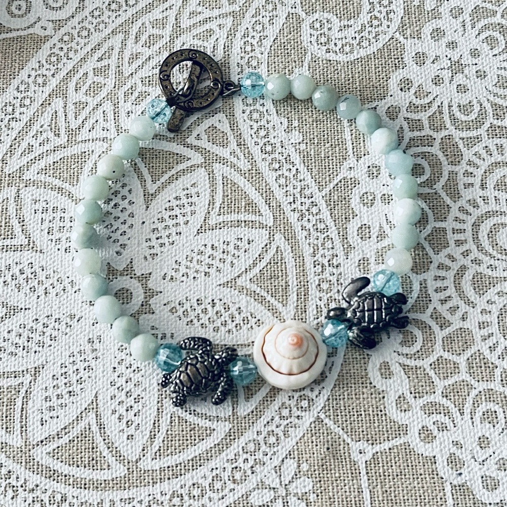 Turtle & Shell Bracelet from Loggerhead Turtle Rescue, Juno Beach, Fl